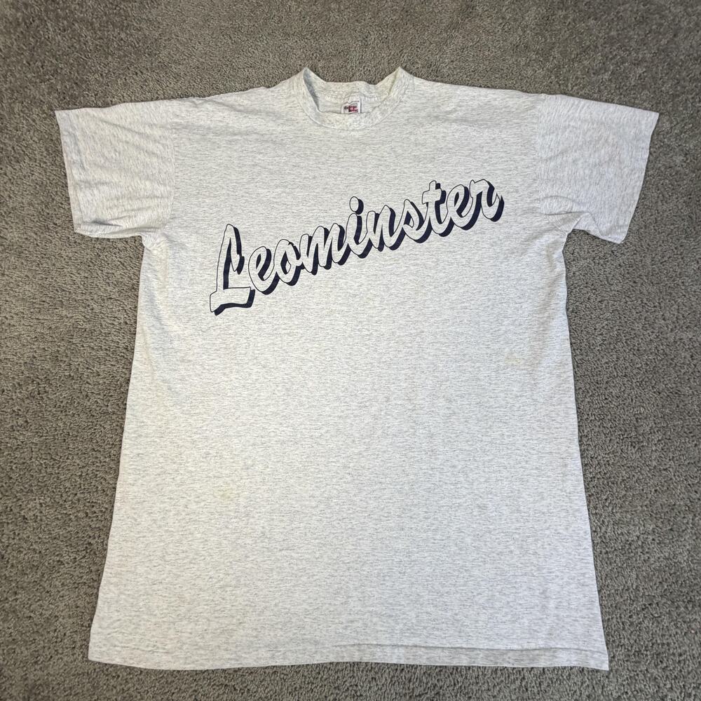 Vintage College House Leominster Shirt Mens XL Gray Massechusetts Crew Neck USA
